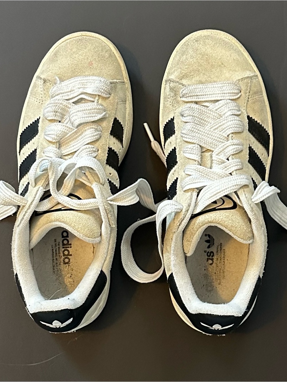 adidas Off-White and Black Low-Top Sneaker